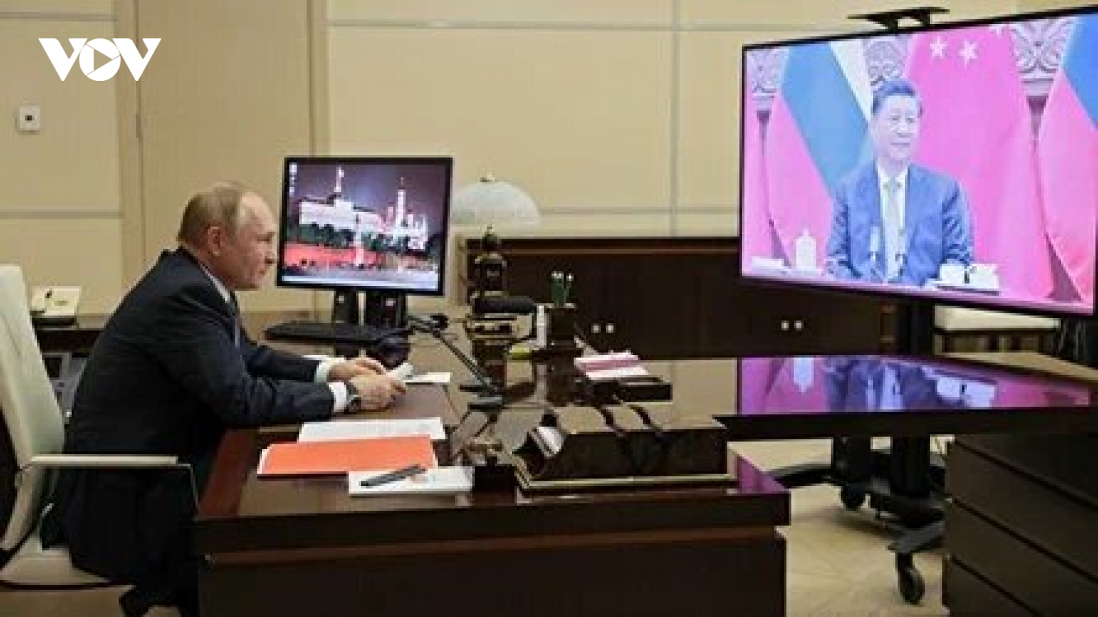 Tổng thống Nga Putin và Chủ tịch Trung Quốc Tập Cận Bình hội đàm trực tuyến