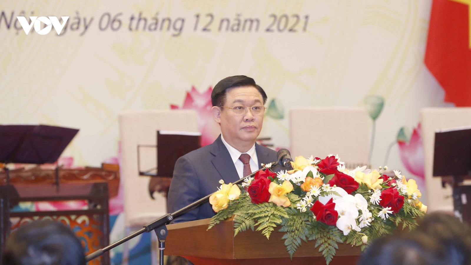 Chủ tịch Quốc hội Vương Đình Huệ chủ trì chiêu đãi Chủ tịch Quốc hội Lào