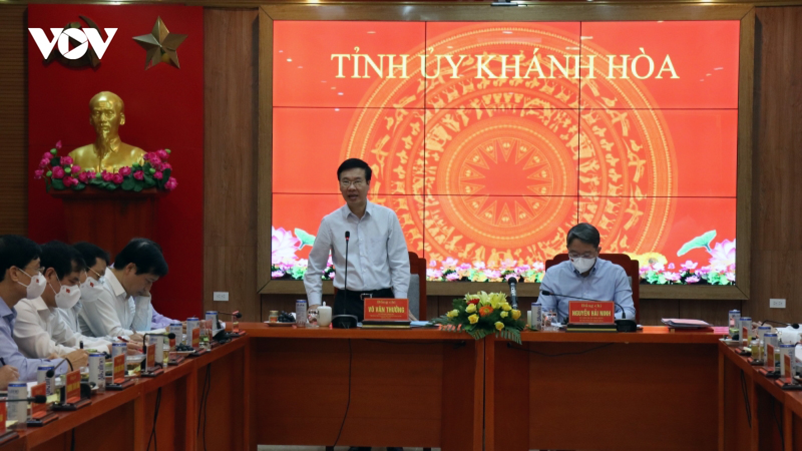 Ông Võ Văn Thưởng làm việc với Ban Thường vụ Tỉnh ủy Khánh Hòa
