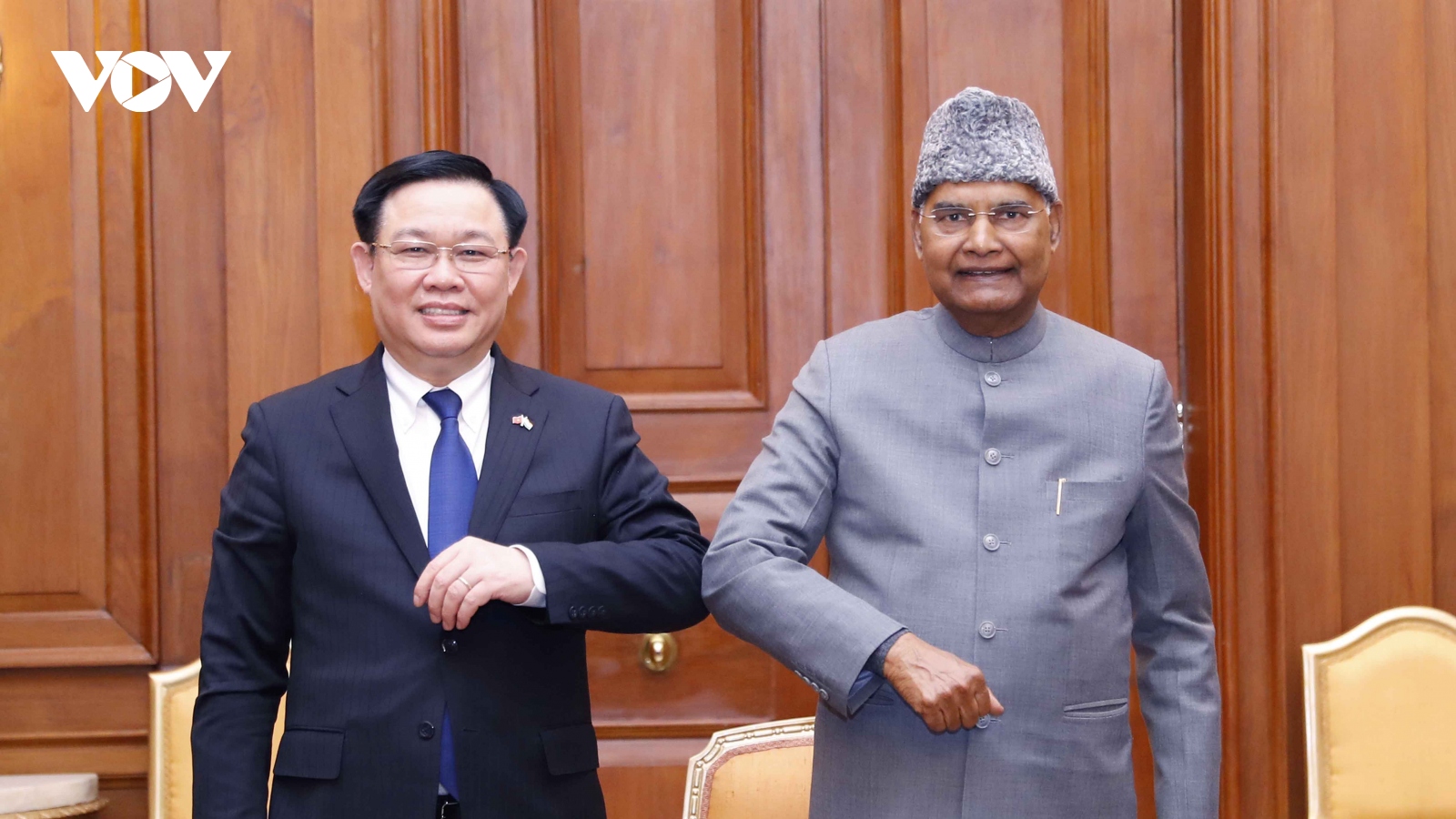 Chủ tịch Quốc hội Vương Đình Huệ hội kiến Tổng thống Ấn Độ Ram Nath Kovind