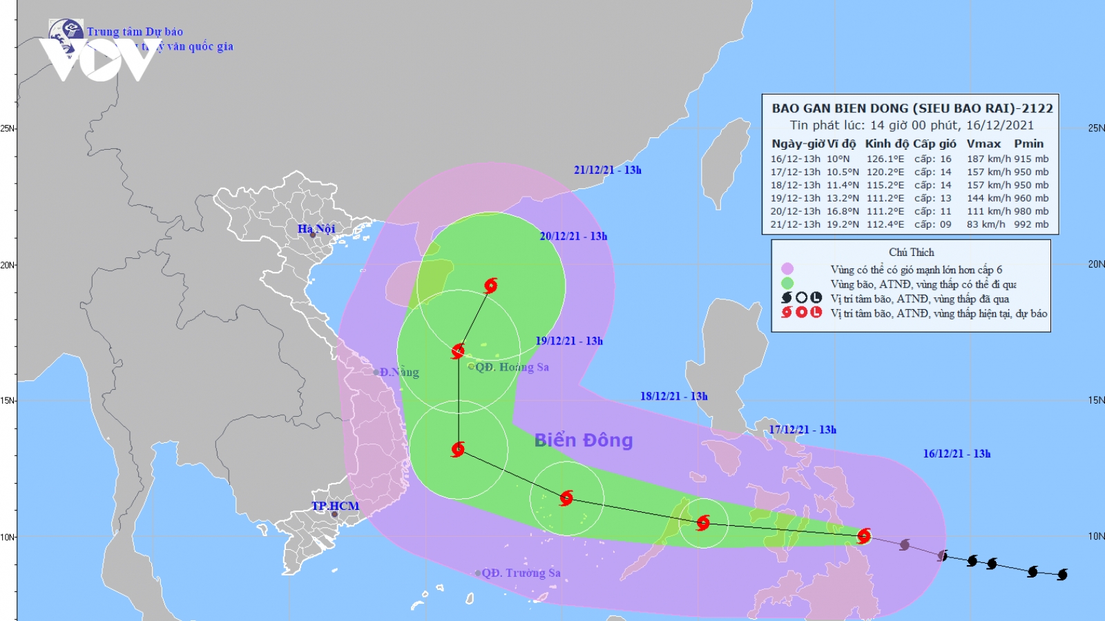 Bão Rai mạnh lên thành siêu bão, gió giật cấp 17
