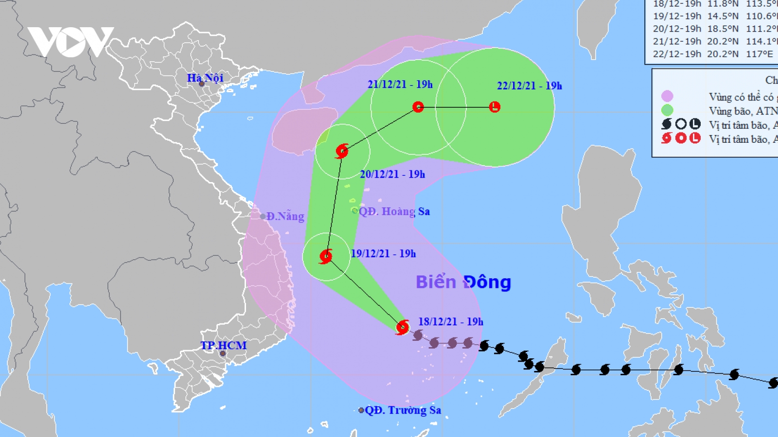 Bão số 9 cách Bình Định-Khánh Hòa khoảng 470km về phía Đông Đông Nam