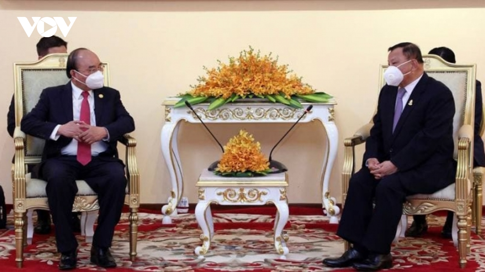 Chủ tịch nước Nguyễn Xuân Phúc hội kiến Chủ tịch Thượng viện Campuchia