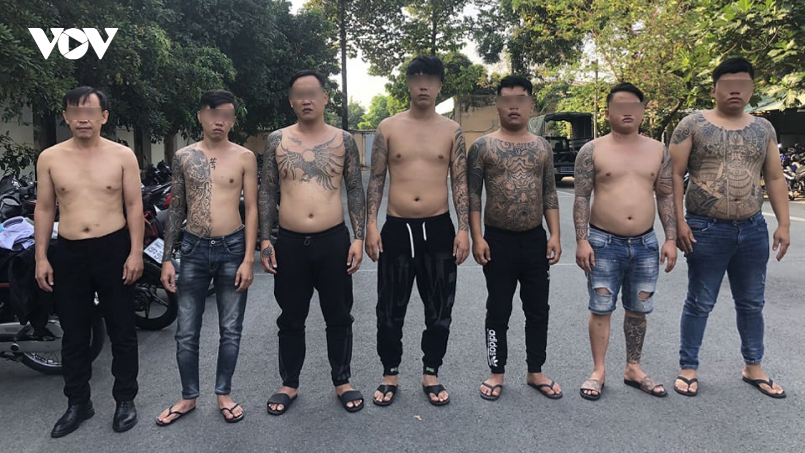 7 giang hồ đi đánh thuê bị bắt