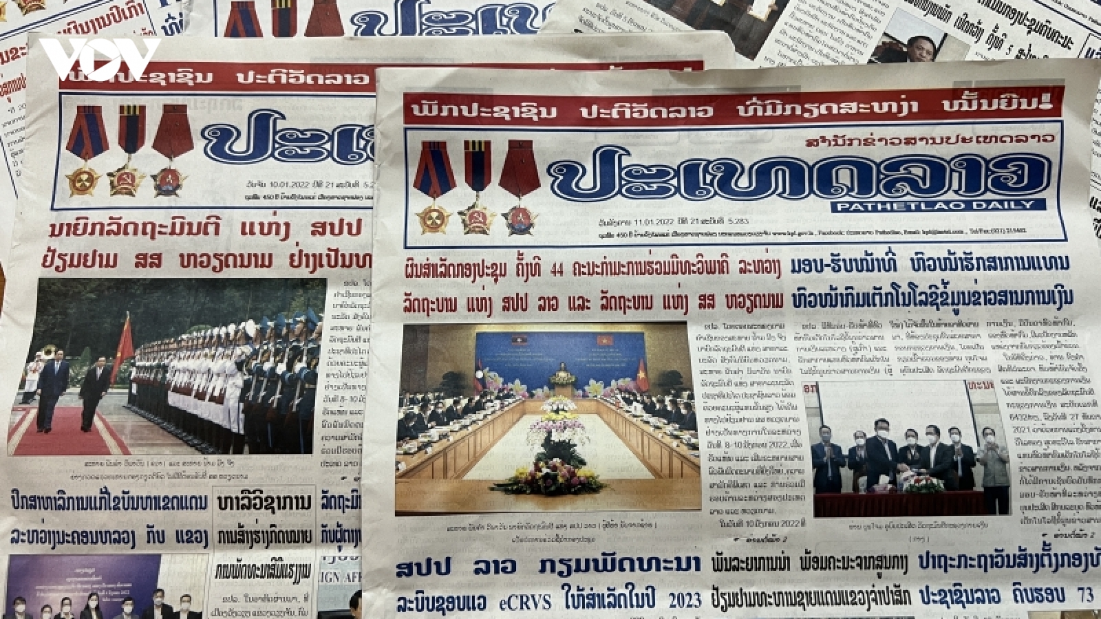 Truyền thông Lào tiếp tục đưa tin đậm nét về chuyến thăm Việt Nam của Thủ tướng Lào