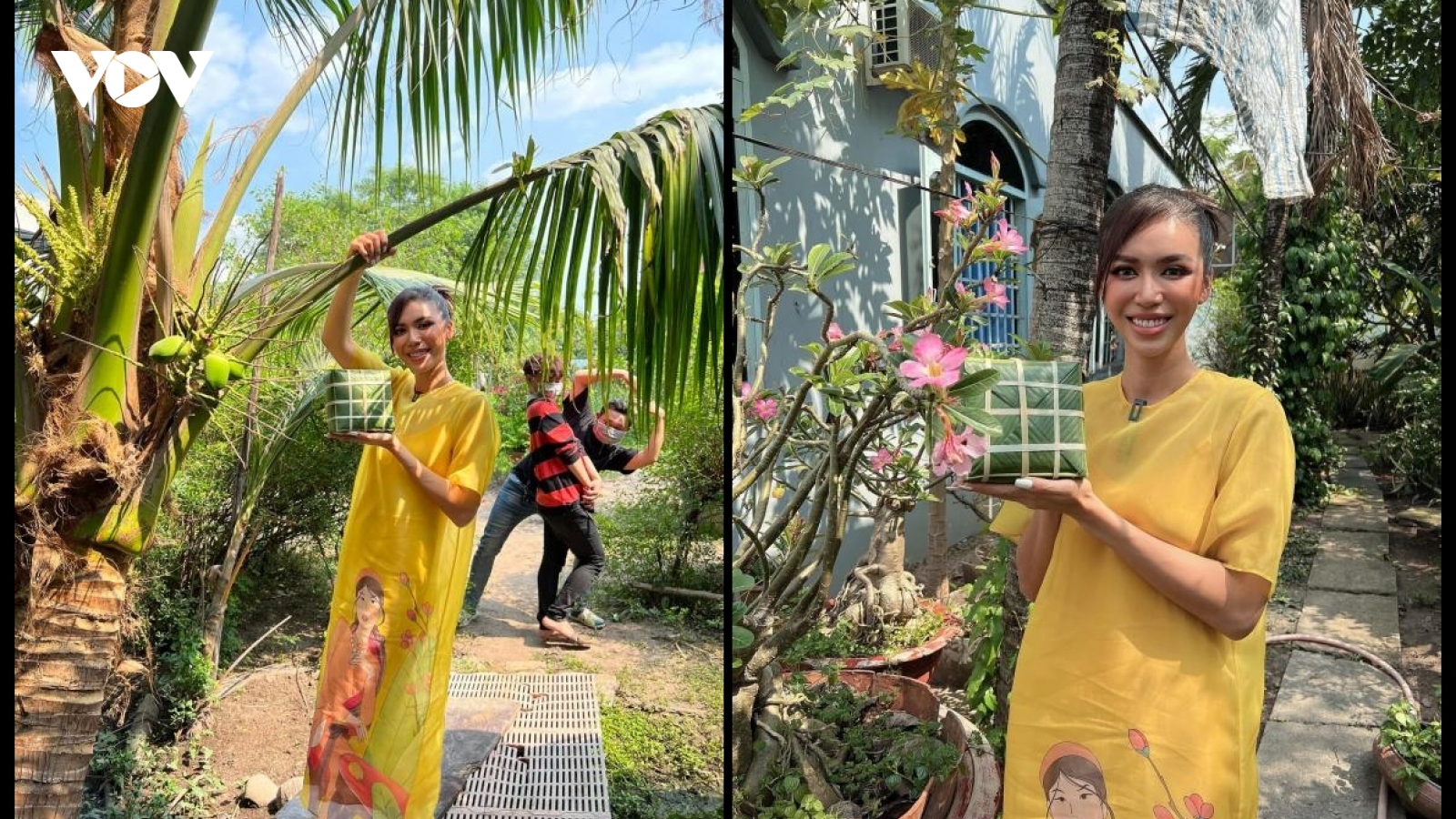 Chuyện showbiz: Siêu mẫu Minh Tú bị nghi mang bầu khi diện đầm vàng gợi cảm