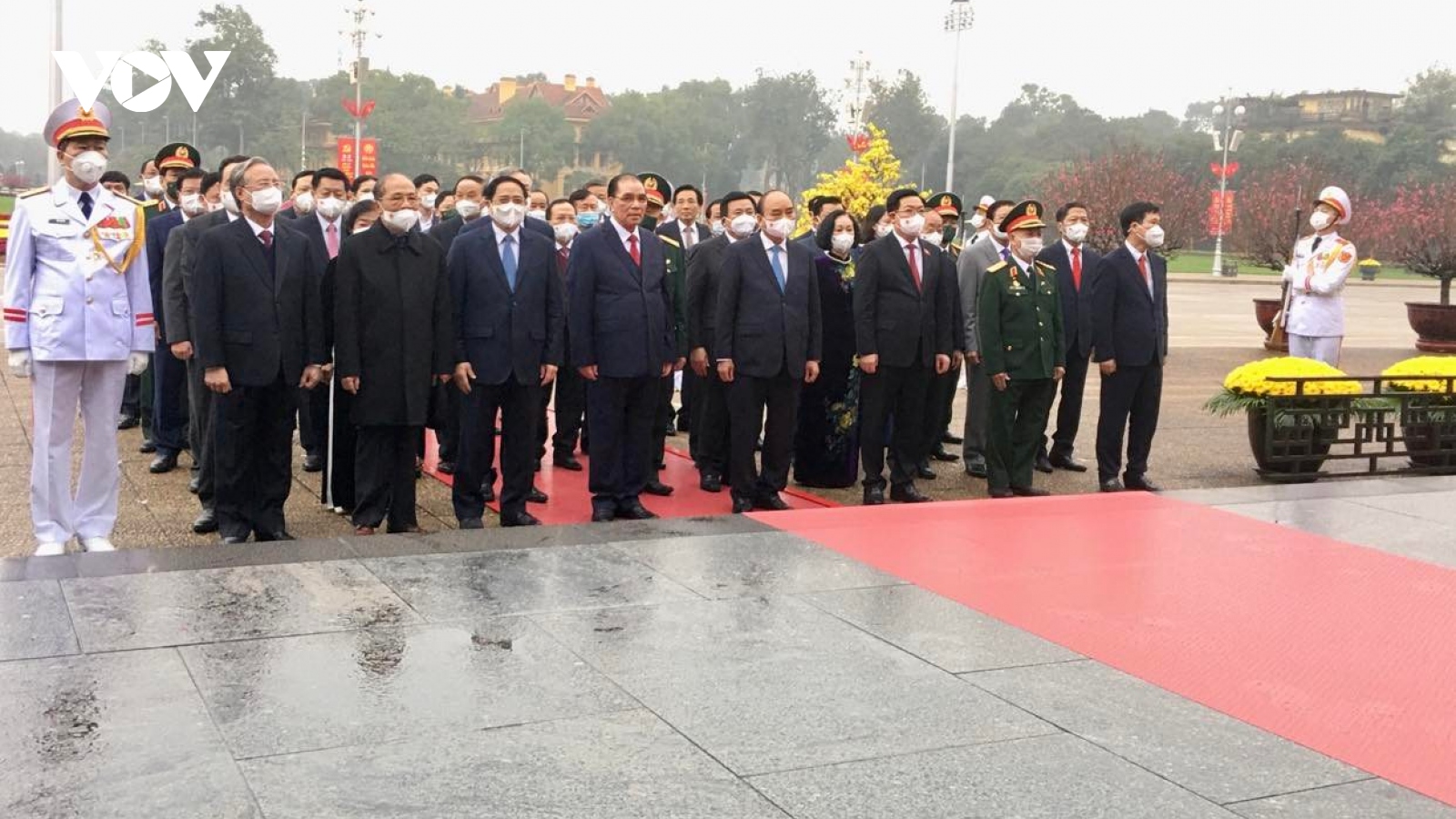 Lãnh đạo Đảng, Nhà nước viếng Chủ tịch Hồ Chí Minh nhân dịp kỷ niệm 92 năm thành lập Đảng 