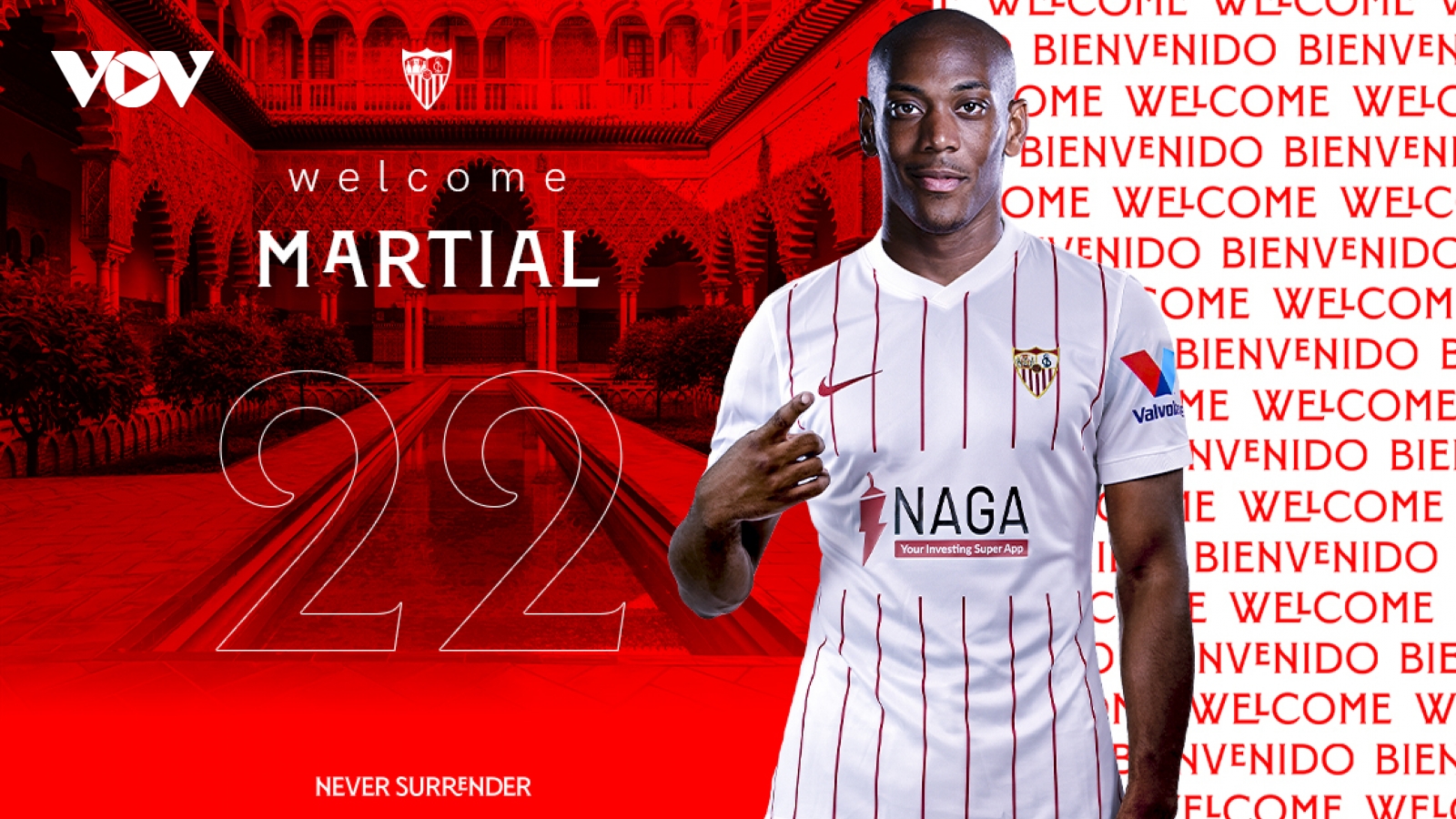 Chuyển nhượng 26/1: Martial rời MU gia nhập Sevilla