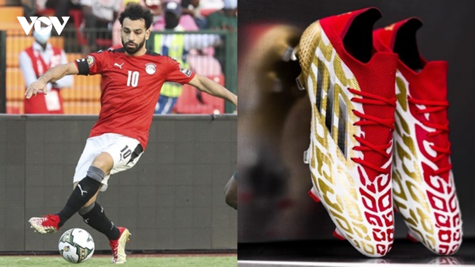 Mohamed Salah có giày "thửa" độc đáo tại AFCON 2021