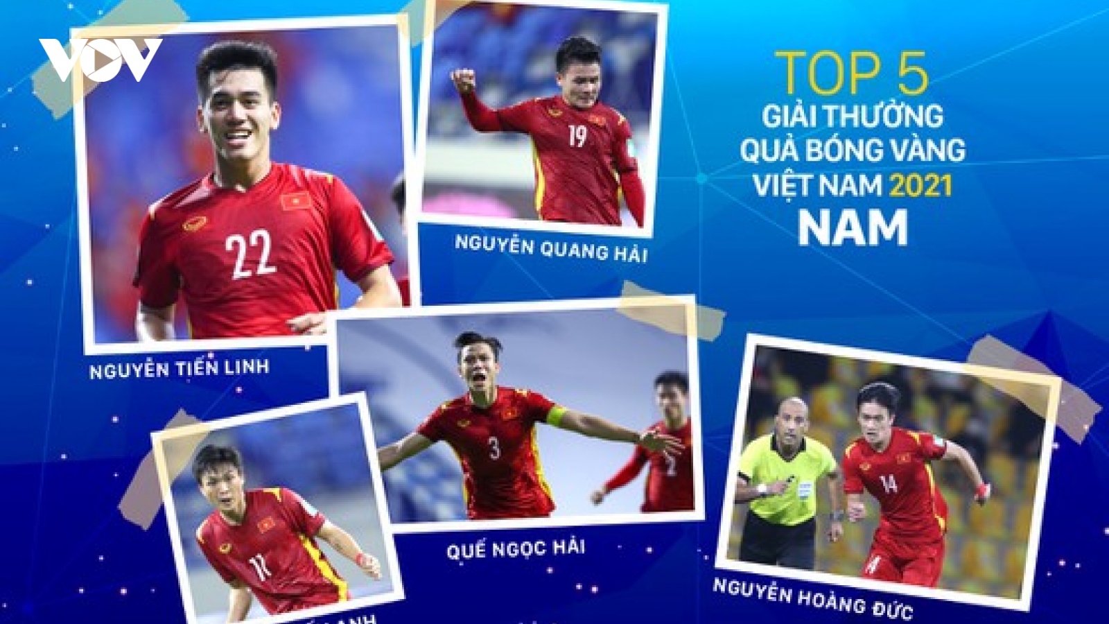 Quang Hải tranh Quả bóng Vàng Việt Nam với Tuấn Anh, Hoàng Đức