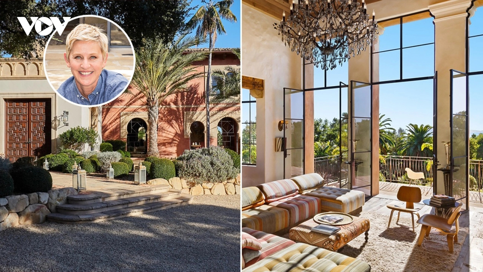 Cận cảnh biệt thự mới mô phỏng theo cung điện Alhambra của Ellen DeGeneres
