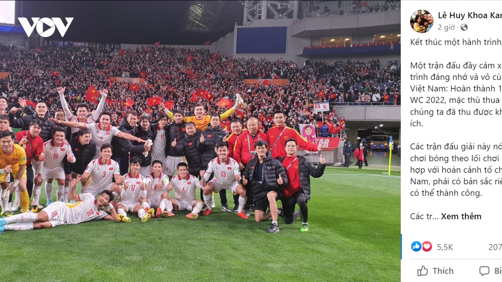 Trợ lý Lê Huy Khoa viết "tâm thư" về hành trình của ĐT Việt Nam ở Vòng loại World Cup