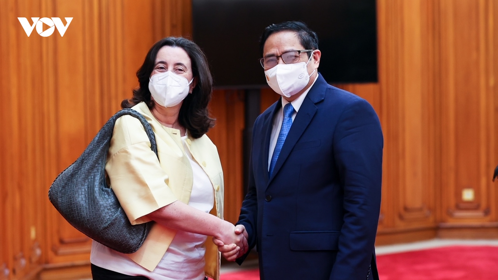 Thủ tướng Phạm Minh Chính tiếp Phó Chủ tịch WB Manuela V. Ferro