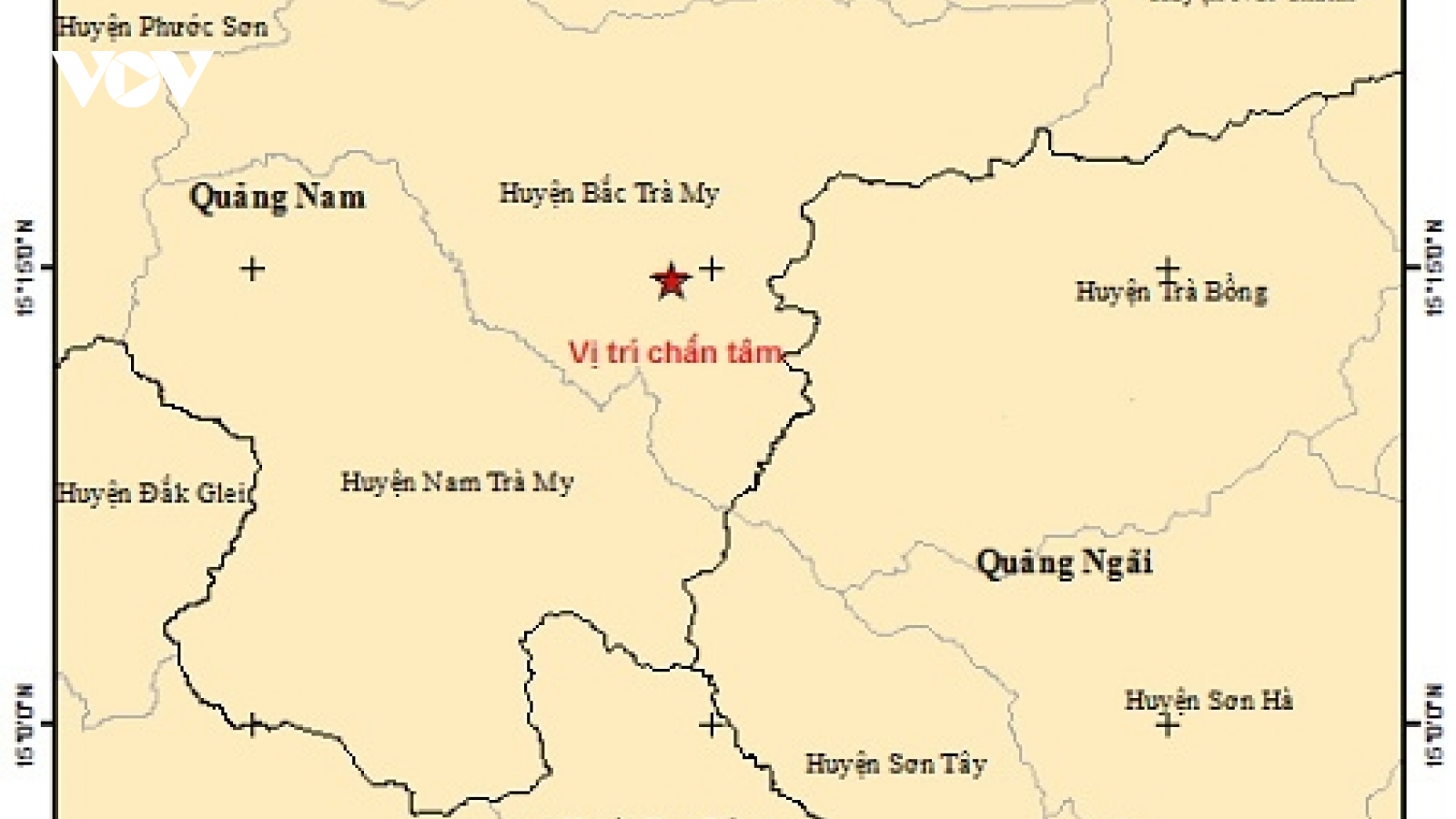 Liên tiếp 2 trận động đất kích thích tại huyện Bắc Trà My