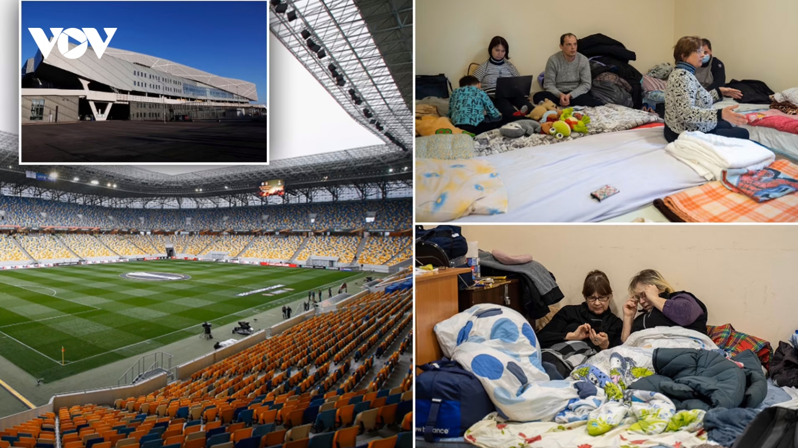 Sân bóng tổ chức EURO 2012 trở thành nơi trú chân cho người tị nạn ở Ukraine
