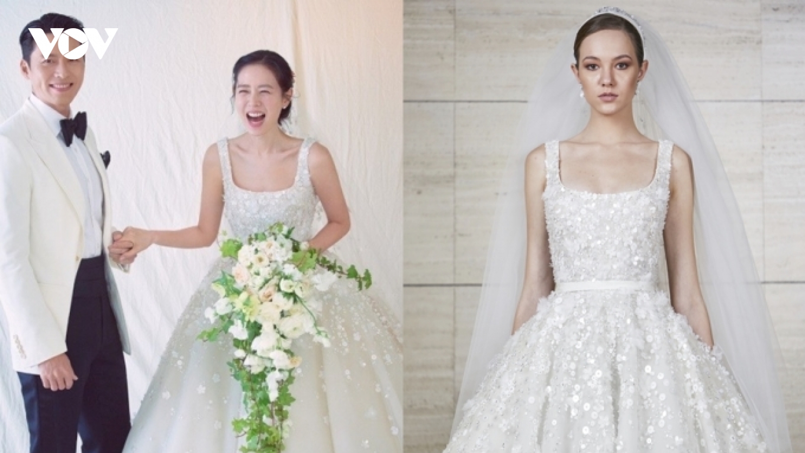 Cận cảnh váy cưới nghìn USD của Son Ye Jin trong hôn lễ với Hyun Bin