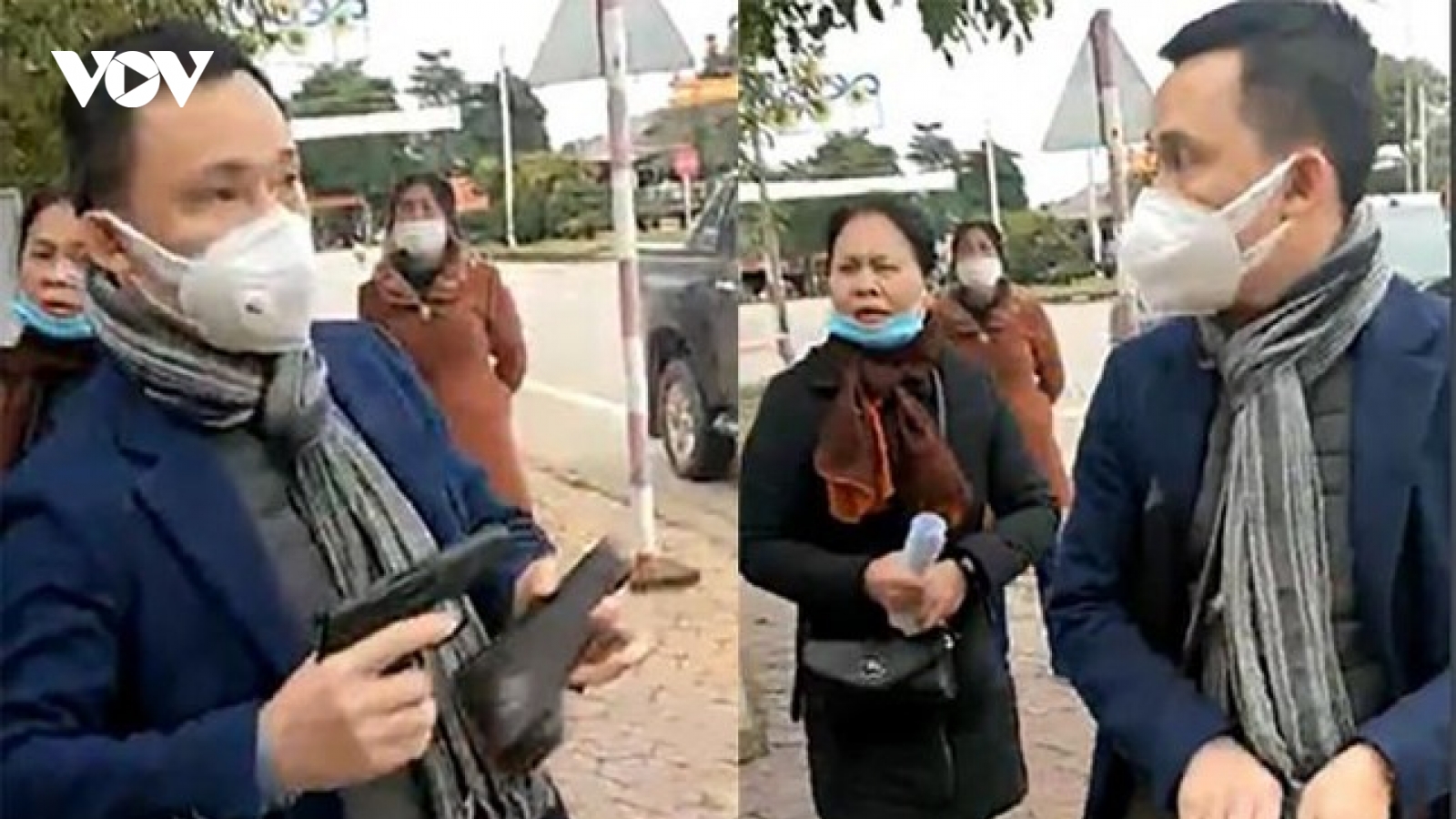 Người đàn ông rút súng uy hiếp người bán đất