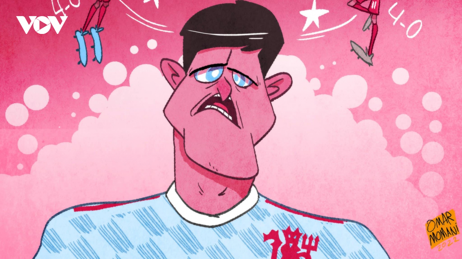 Biếm họa 24h: Harry Maguire chóng mặt với dàn sao của Liverpool