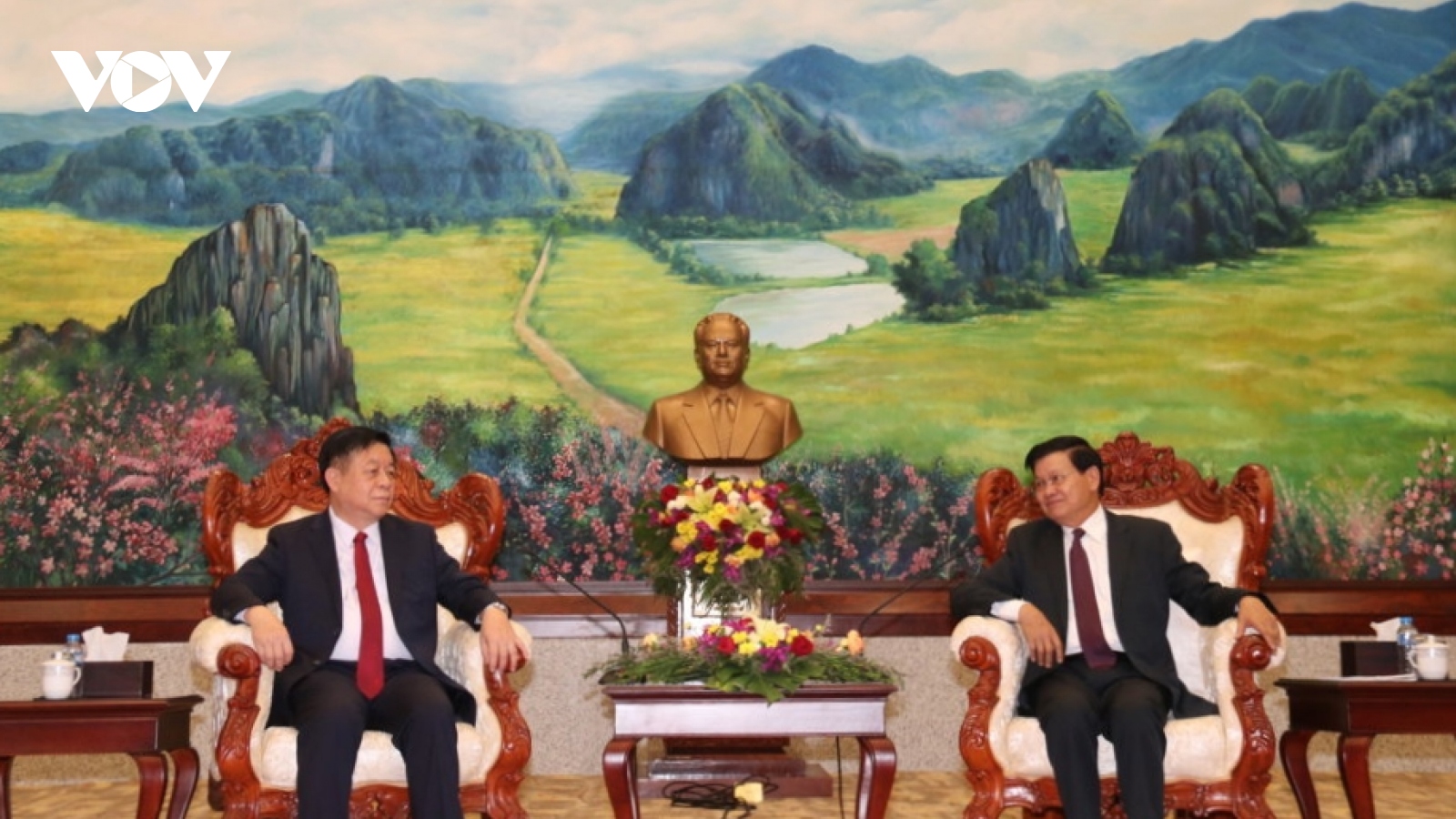 Lãnh đạo Đảng, Nhà nước Lào tiếp Đoàn Ban Tuyên giáo Trung ương 