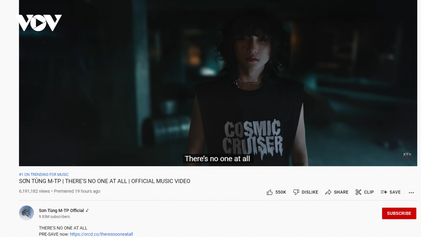 Cục PT-TH yêu cầu Google gỡ bỏ MV mới của Sơn Tùng M-TP trên Youtube