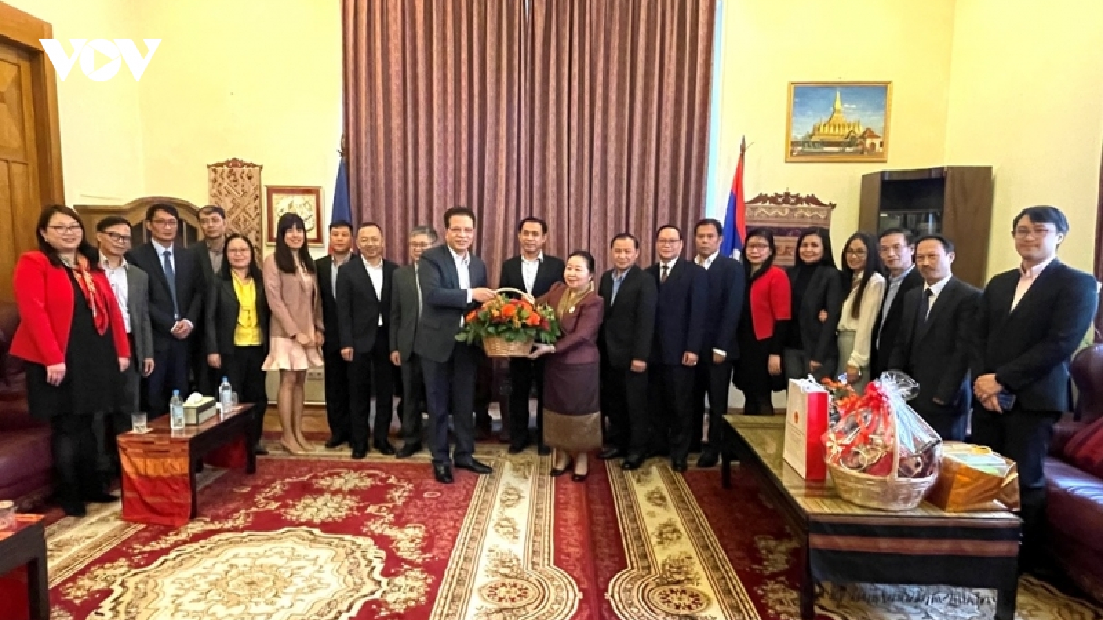 Đại sứ Việt Nam tại Nga chúc mừng Tết cổ truyền Lào - Bun Pi May