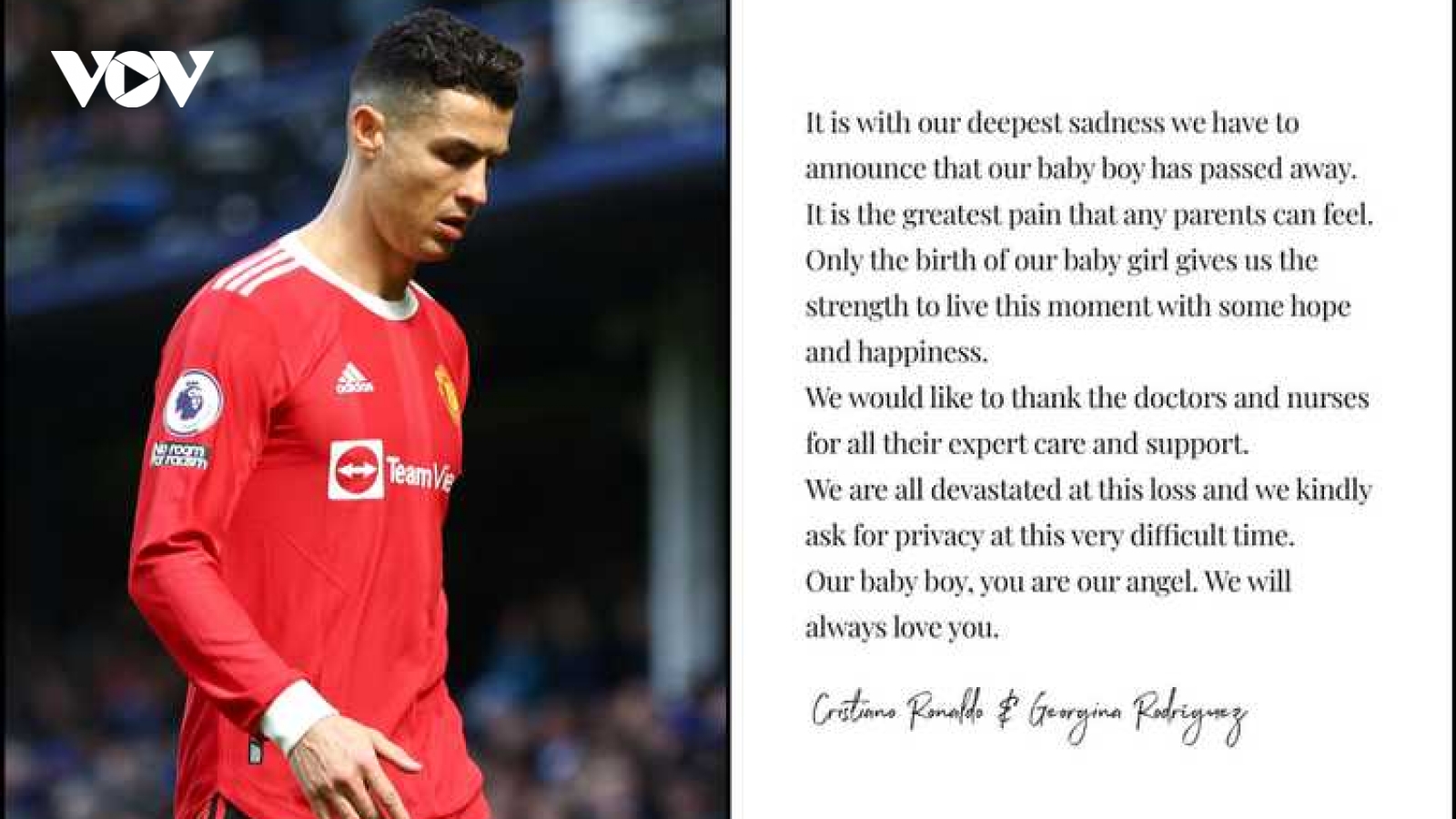 Cristiano Ronaldo thông báo mất con