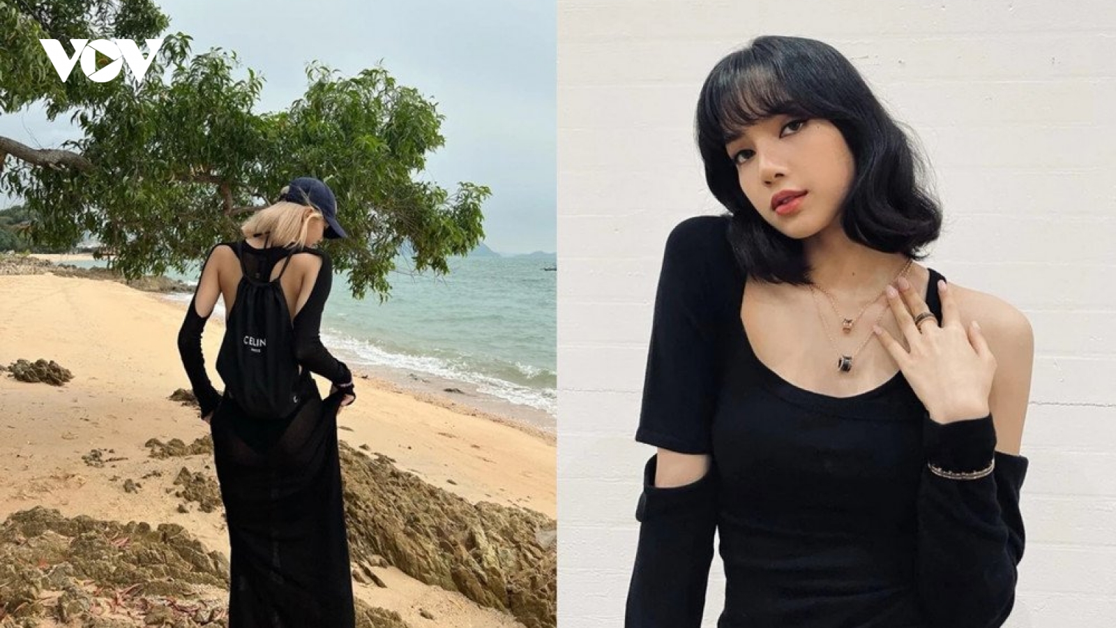 Lisa (BLACKPINK) khoe dáng nuột nà với đầm maxi xuyên thấu