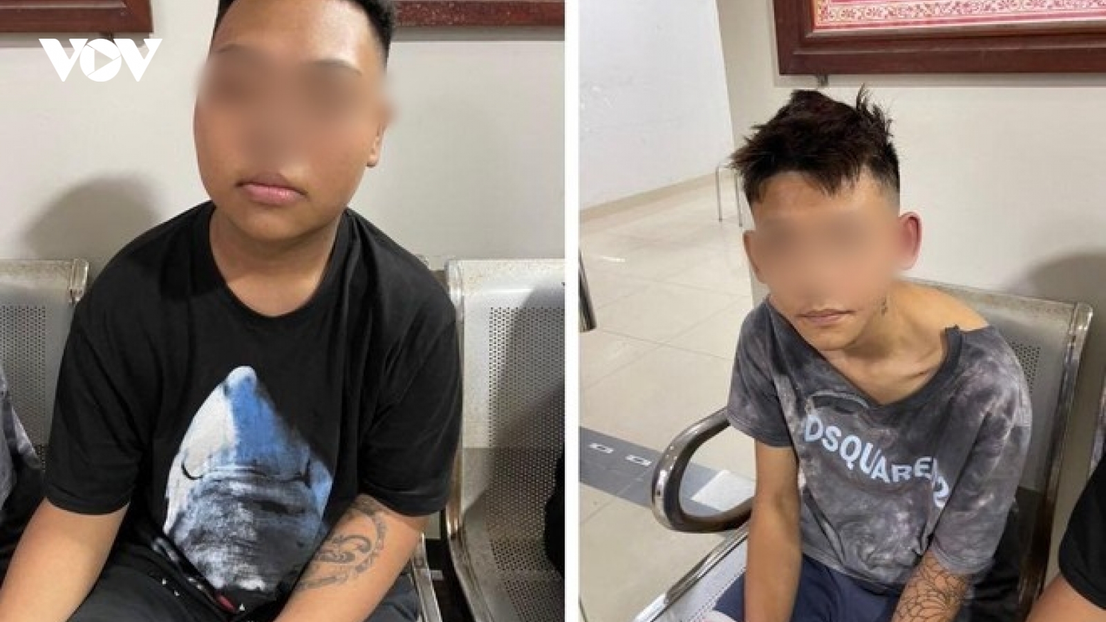 Hai tên cướp nhí dùng vỏ chai bia để cướp túi xách người đi đường
