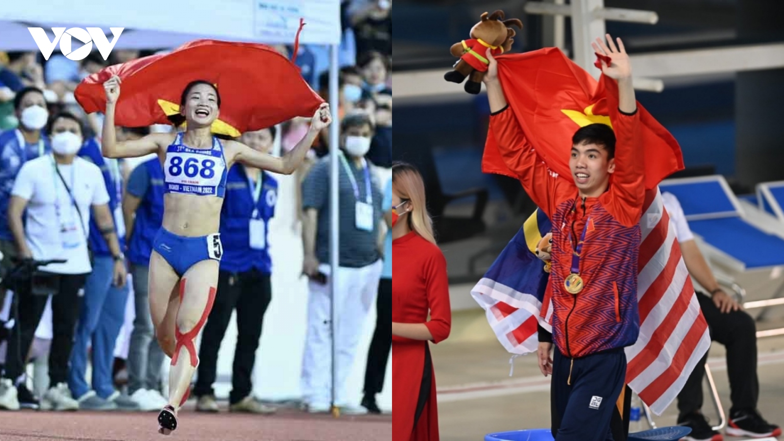 Nguyễn Huy Hoàng và Nguyễn Thị Oanh lọt vào đề cử VĐV xuất sắc nhất SEA Games 31