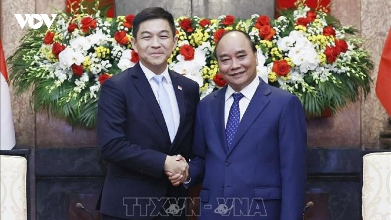 Chủ tịch nước Nguyễn Xuân Phúc tiếp Chủ tịch Quốc hội Singapore