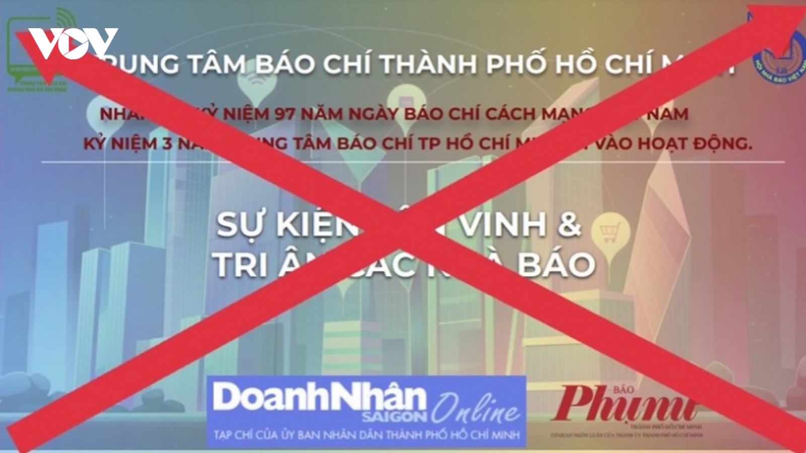 Thông tin "Trung tâm Báo chí TP.HCM kêu gọi tài trợ sự kiện tôn vinh nhà báo" là giả mạo