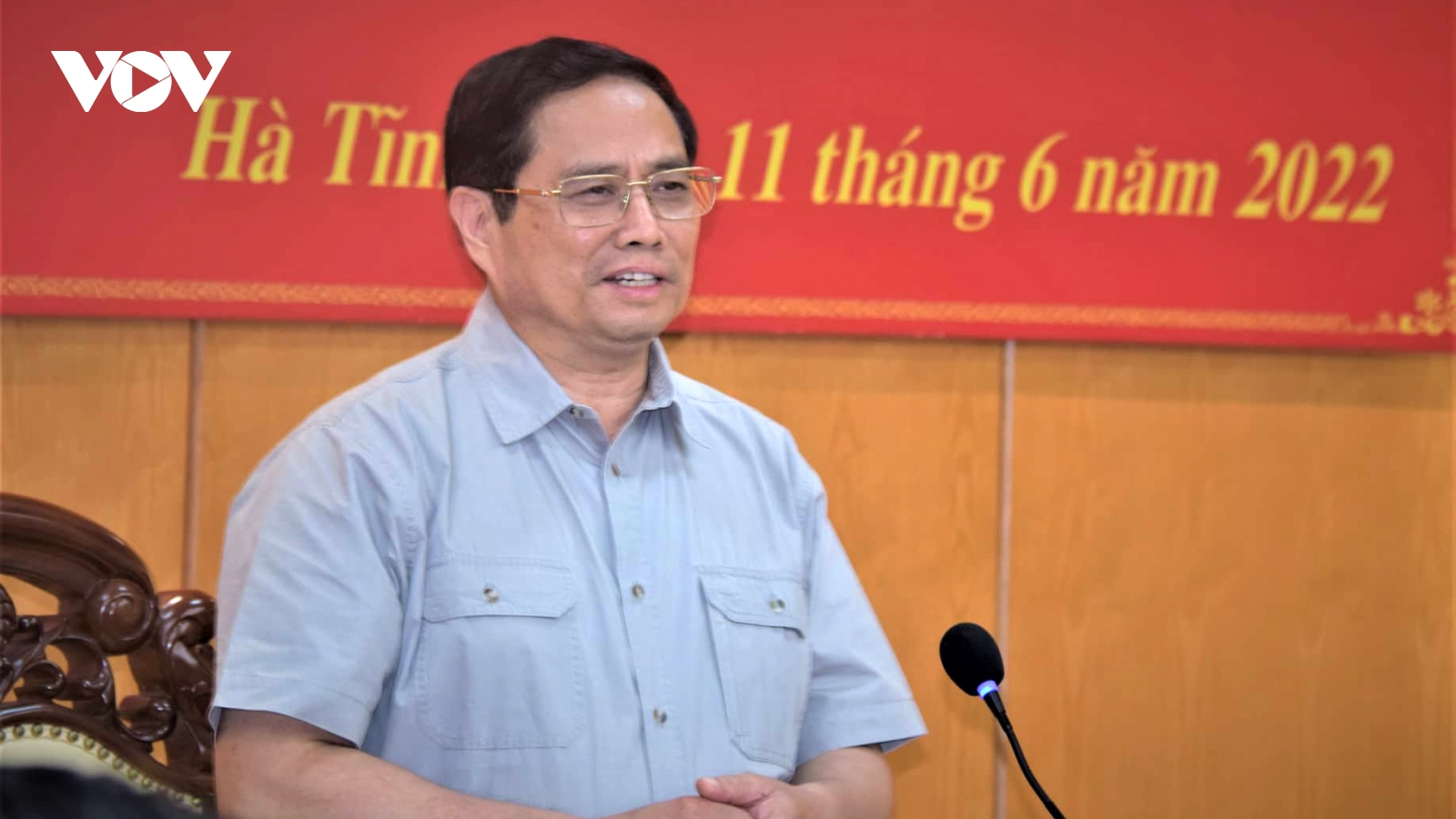 Thủ tướng Phạm Minh Chính làm việc với Thường vụ Tỉnh ủy Hà Tĩnh