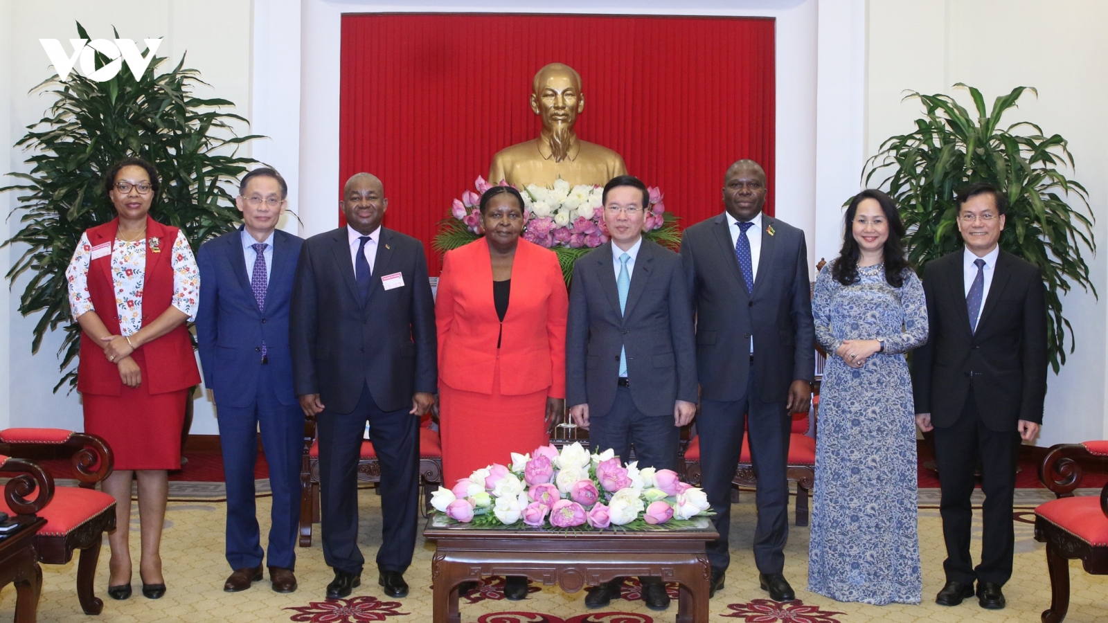 Thường trực Ban Bí thư Võ Văn Thưởng tiếp Chủ tịch Quốc hội Cộng hoà Mozambique