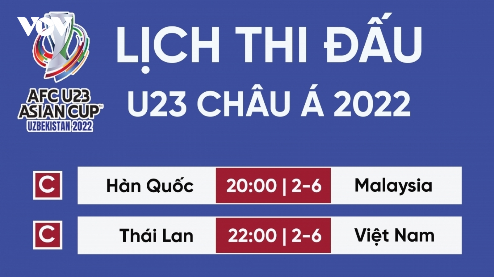 Lịch thi đấu U23 châu Á 2022 hôm nay 2/6: U23 Việt Nam đại chiến U23 Thái Lan