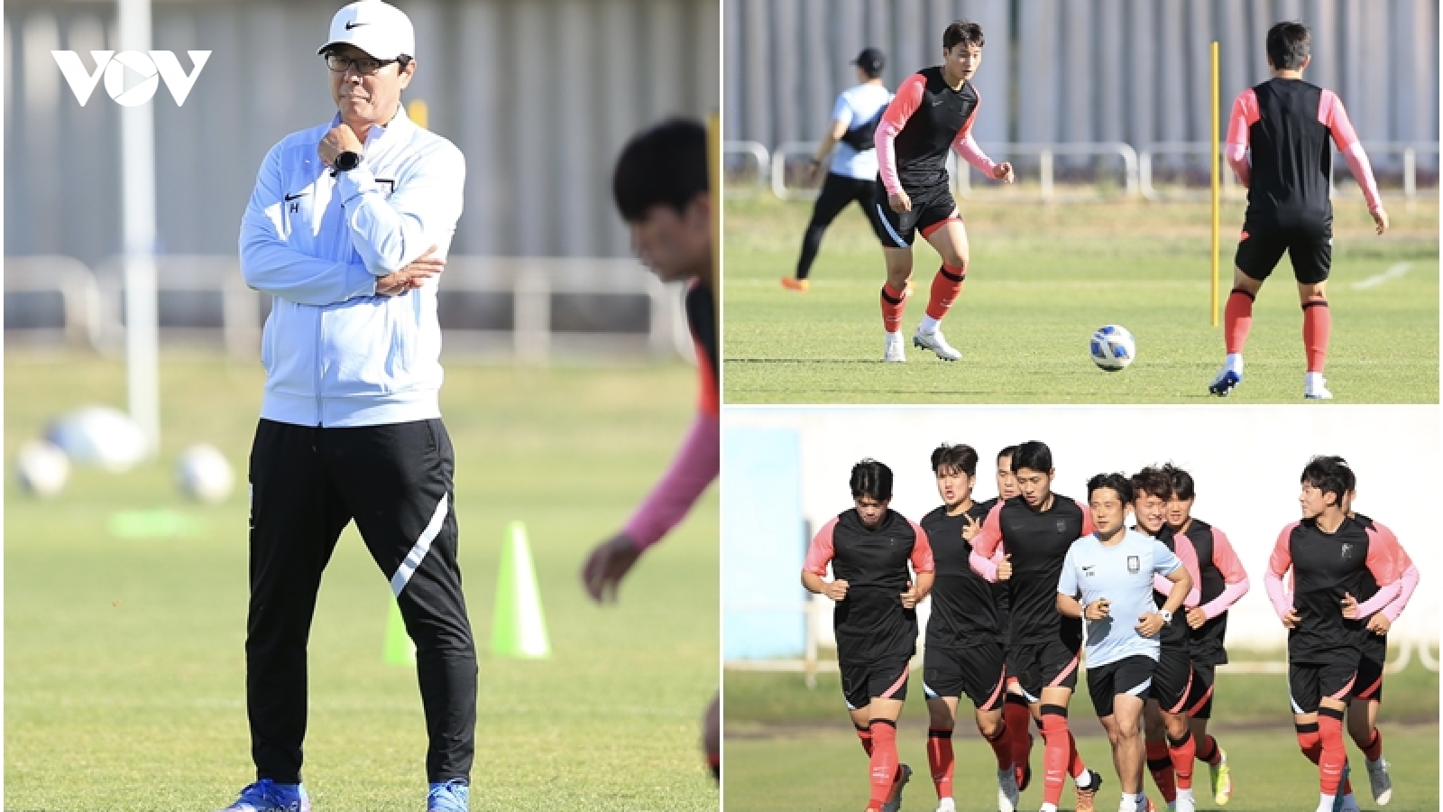 Học trò cũ của thầy Park và thầy Gong cùng U23 Hàn Quốc chuẩn bị đấu U23 Việt Nam