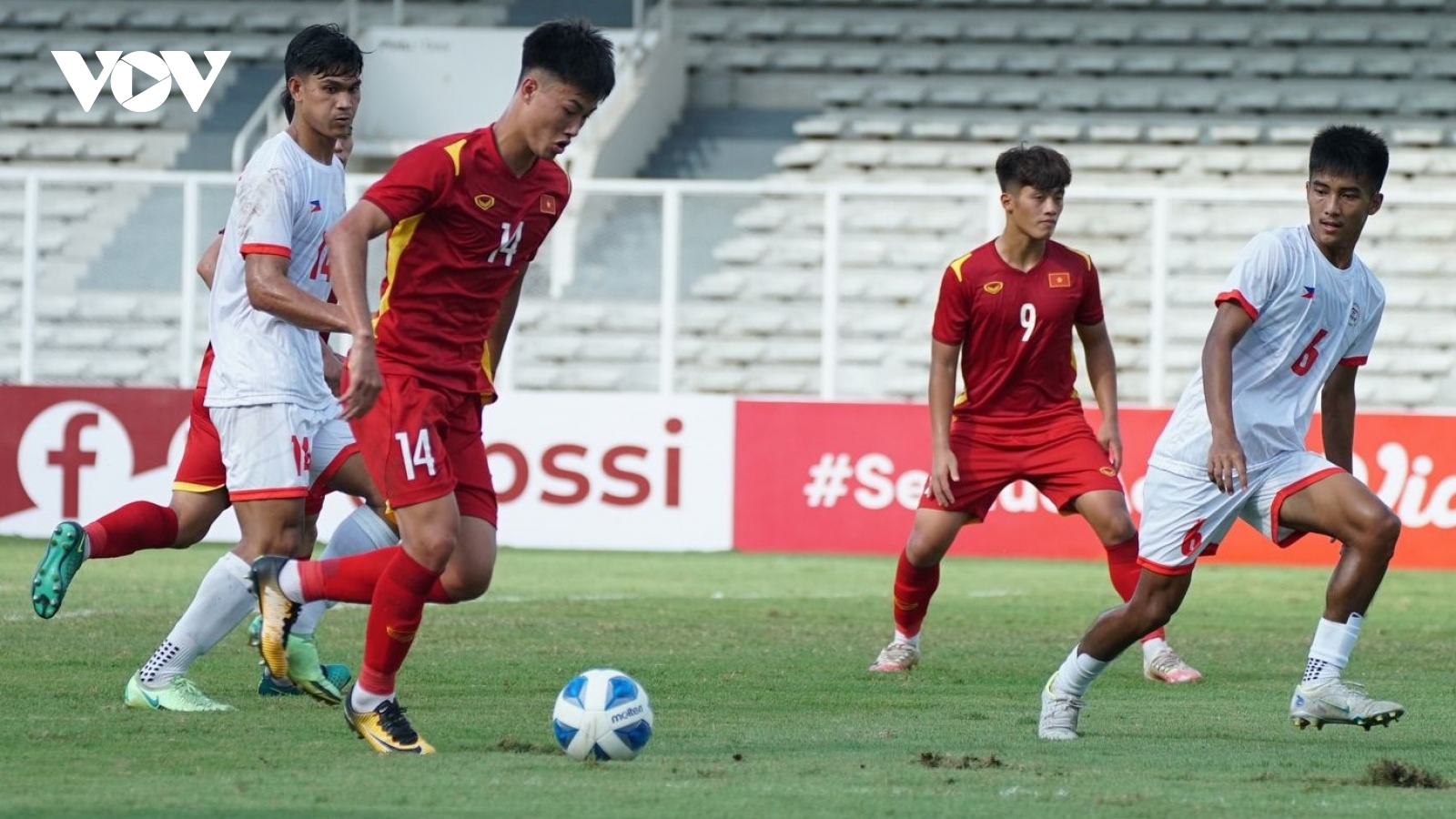 Văn Khang và Văn Trường tỏa sáng, U19 Việt Nam thắng đậm U19 Philippines