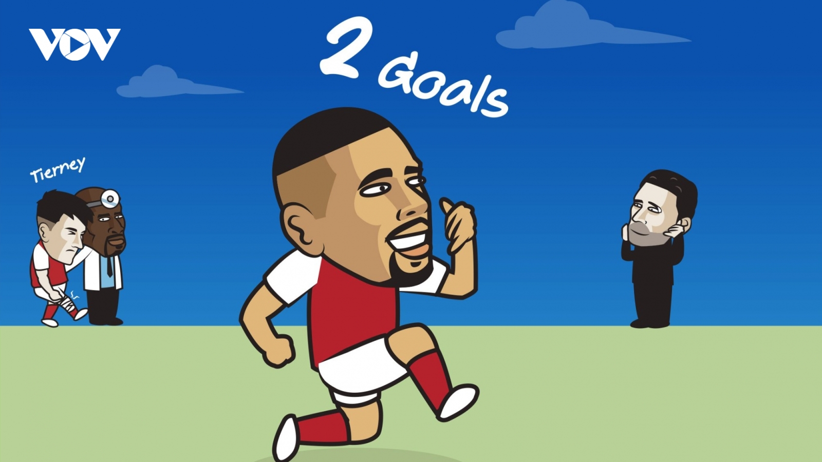 Biếm hoạ 24h: Gabriel Jesus ra mắt "hoành tráng" ở Arsenal