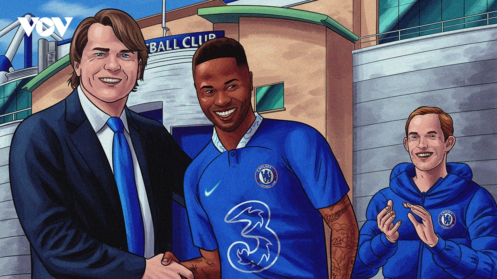 Biếm họa 24h: Chelsea háo hức chờ đón Raheem Sterling
