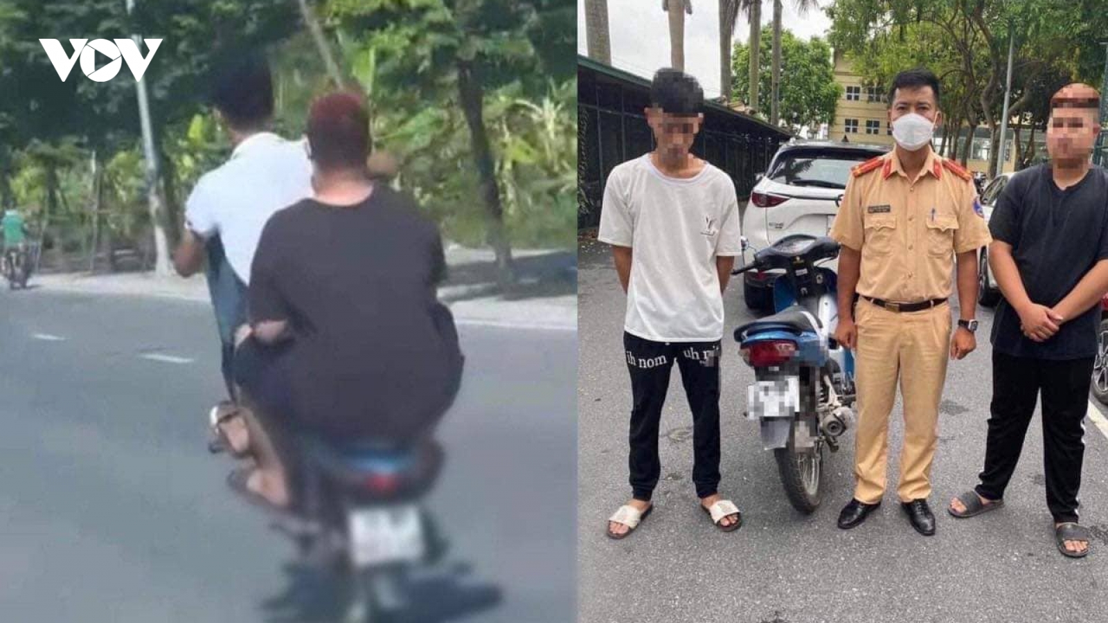 Xử phạt nam thanh niên bốc đầu xe máy rồi quay video khoe Facebook