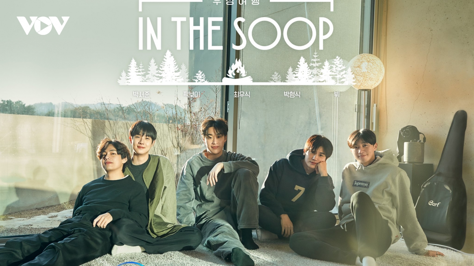 Hình ảnh đầu tiên trong chuyến du lịch của V (BTS), Park Seo Joon, Choi Woo Sik