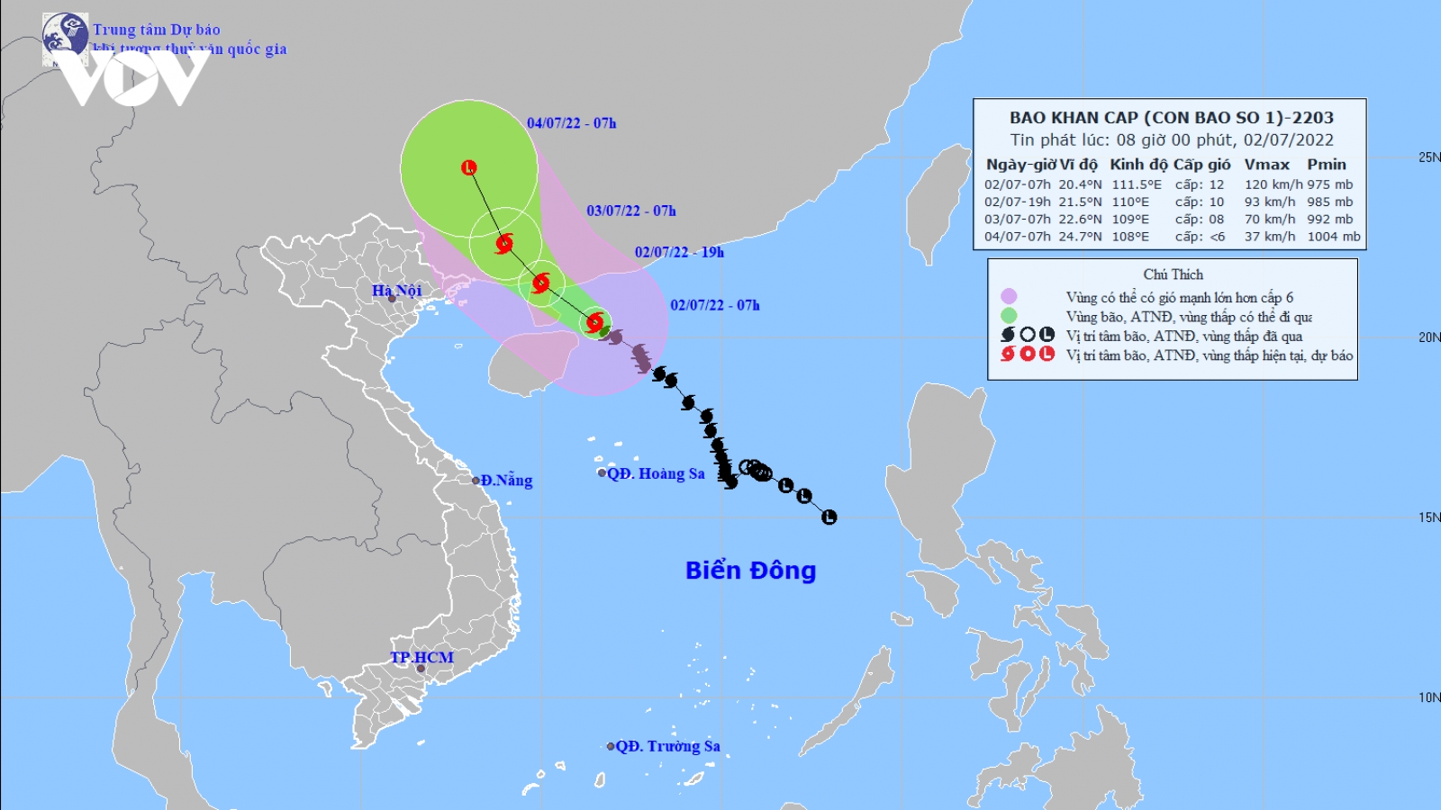 Bão số 1 cách tỉnh Quảng Ninh khoảng 410km về phía Đông Đông Nam