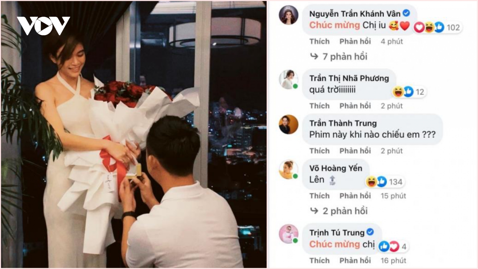 Chuyện showbiz: Á hậu Mâu Thủy khoe ảnh bạn trai cầu hôn