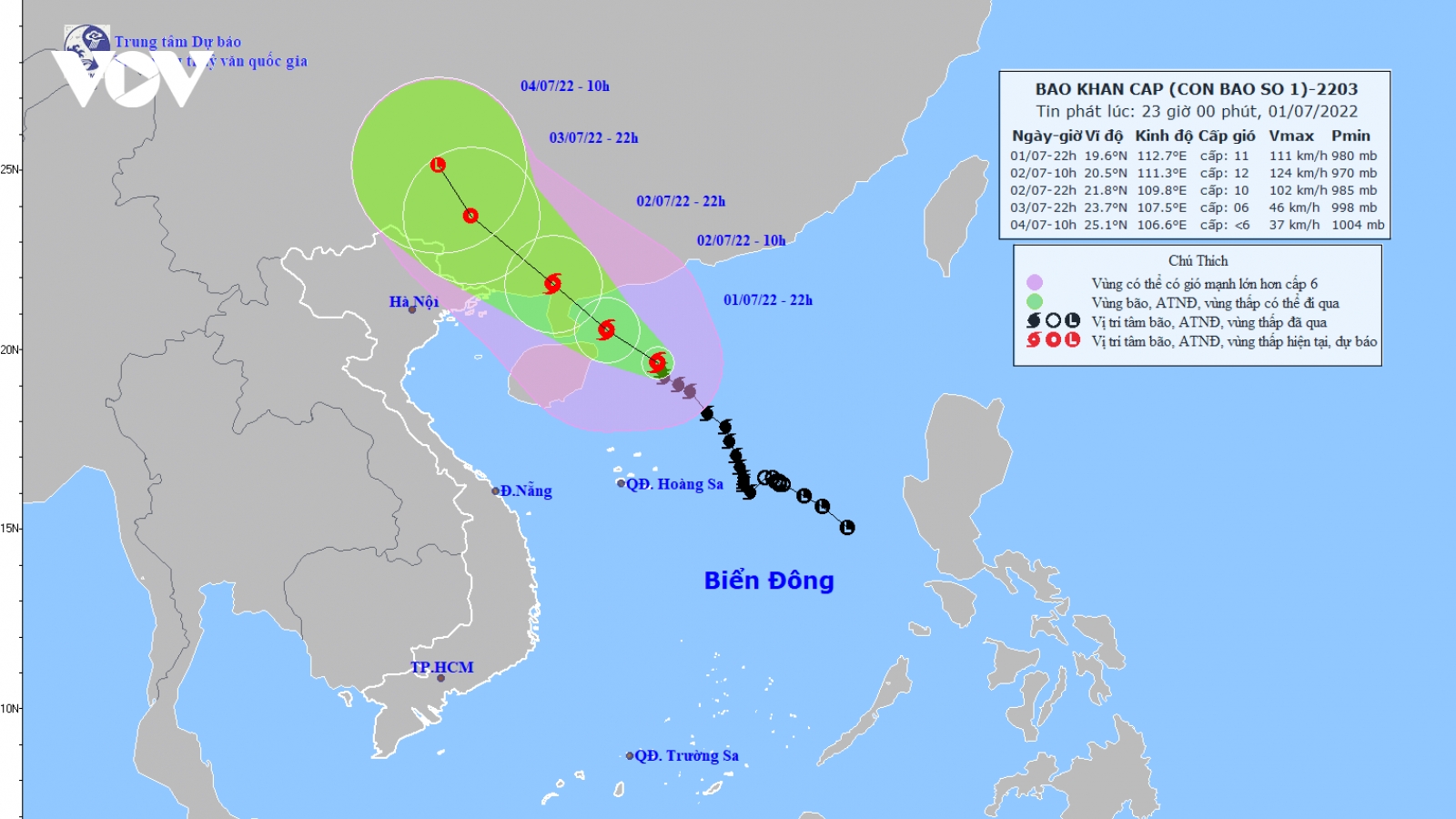 Bão số 1 cách Quảng Ninh 550km, giật cấp 14