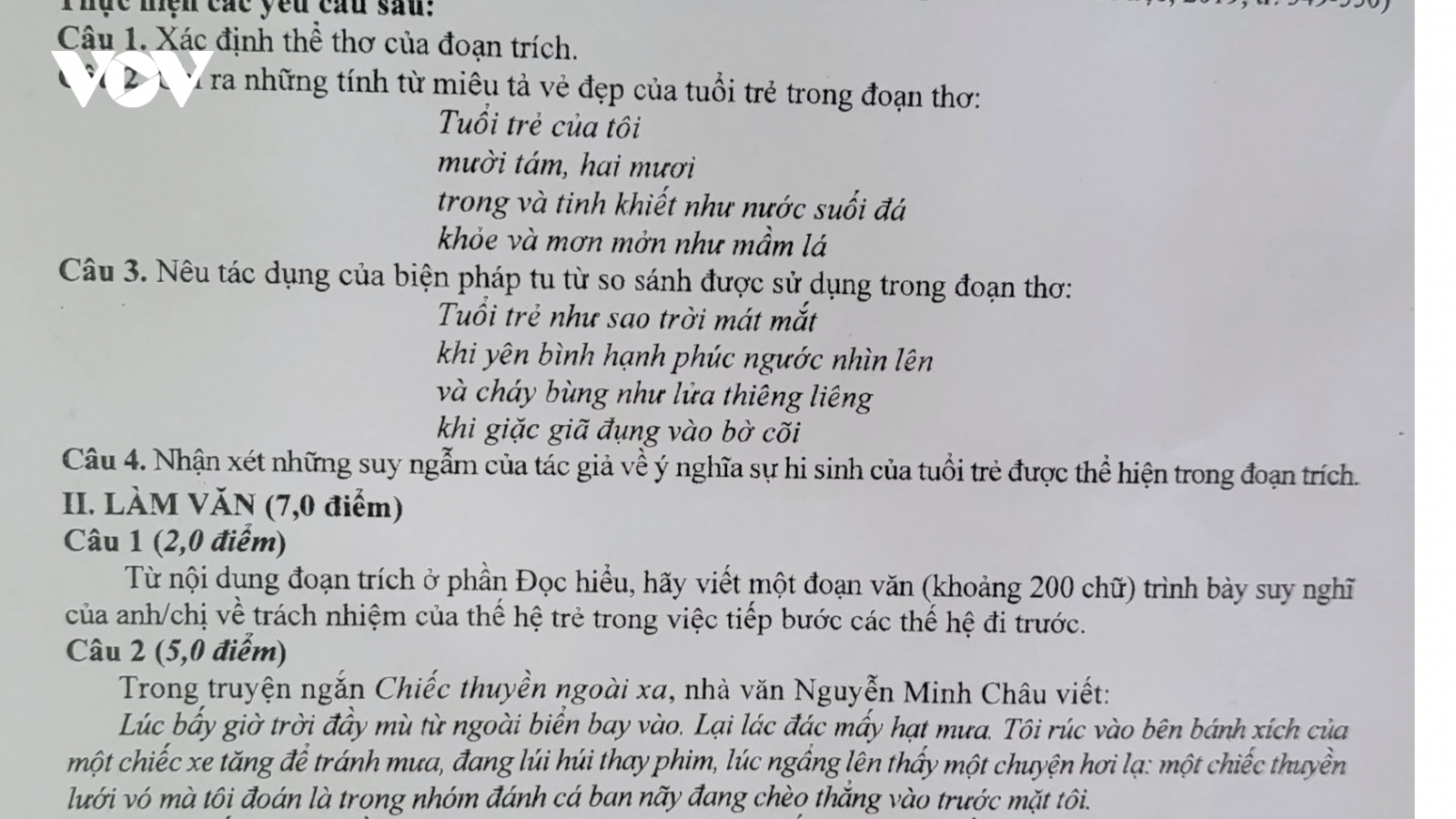 Tác phẩm "Chiếc thuyền ngoài xa" vào đề thi Ngữ văn tốt nghiệp THPT 2022