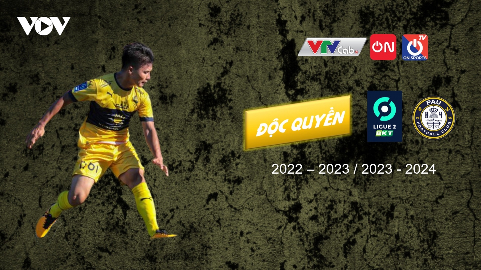 CĐV sẽ được xem Quang Hải và Pau FC trên truyền hình chính thống