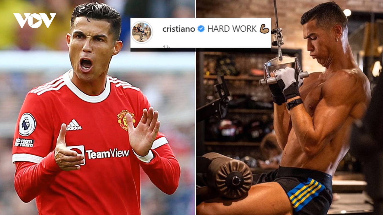 Cristiano Ronaldo khoe cơ bắp cuồn cuộn sau khi đòi rời MU