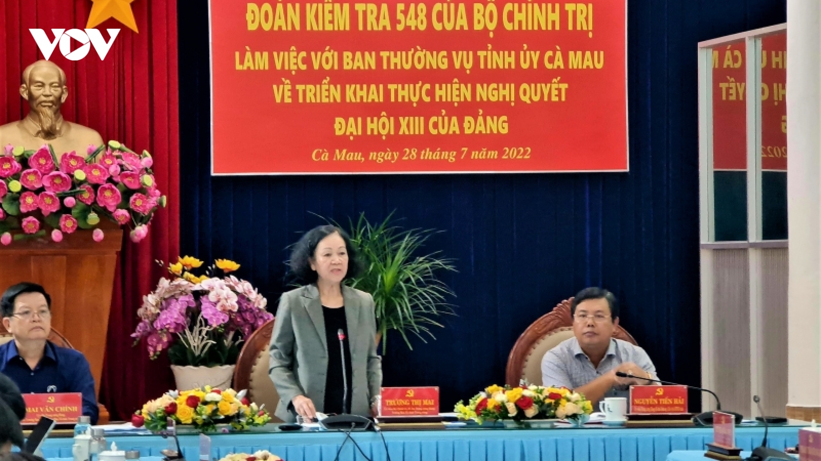 Đoàn công tác Bộ Chính trị kiểm tra việc thực hiện Nghị quyết Đại hội XIII