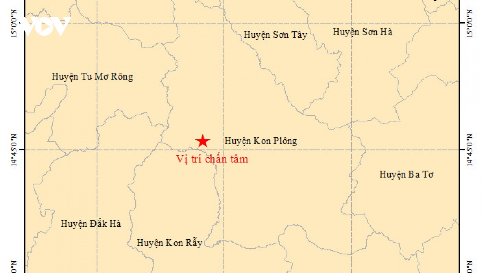 Trong vòng 1 giờ đồng hồ, Kon Tum liên tiếp xảy ra 3 trận động đất