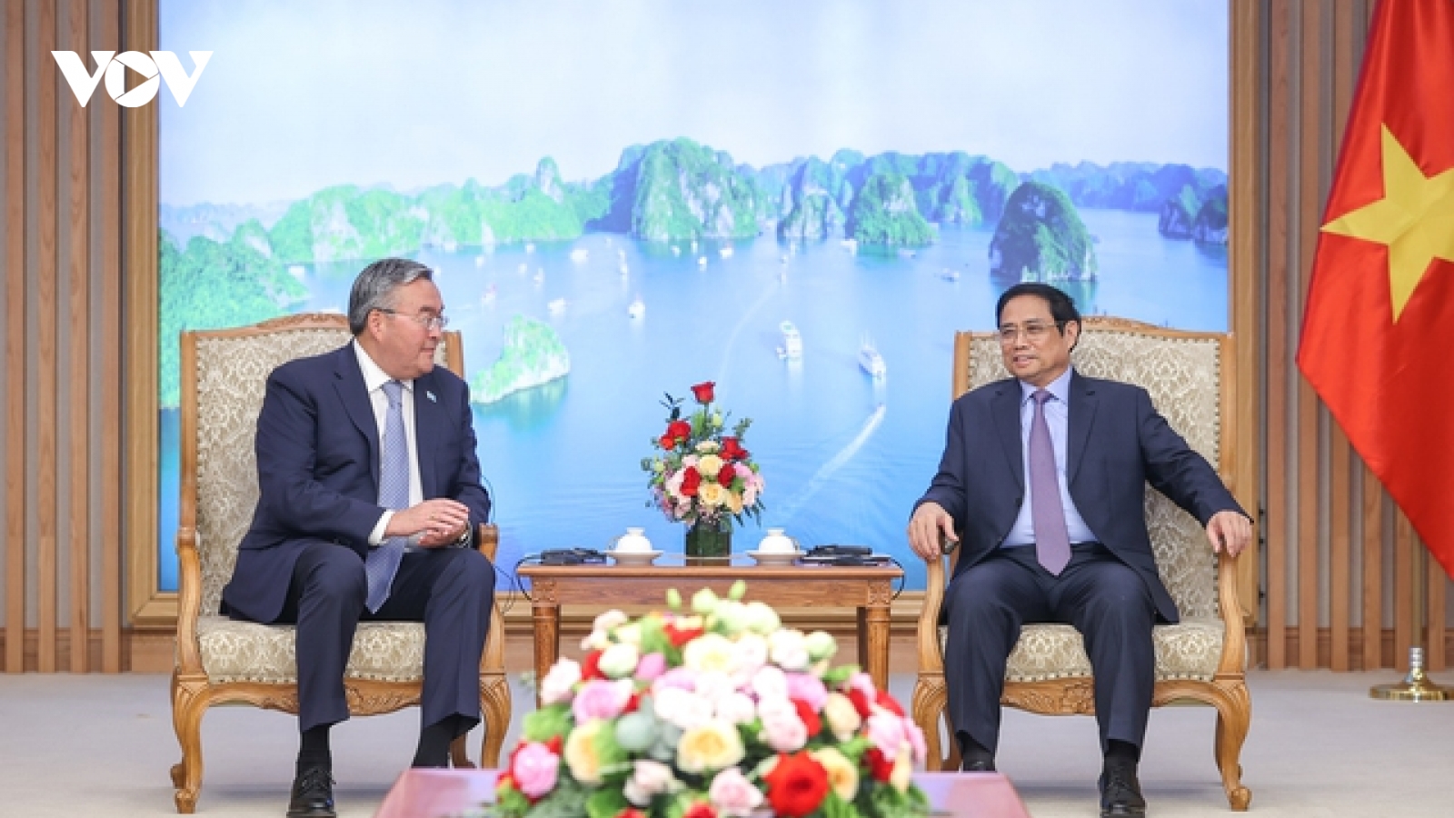 Thủ tướng tiếp xã giao Phó Thủ tướng, Bộ trưởng Ngoại giao Kazakhstan