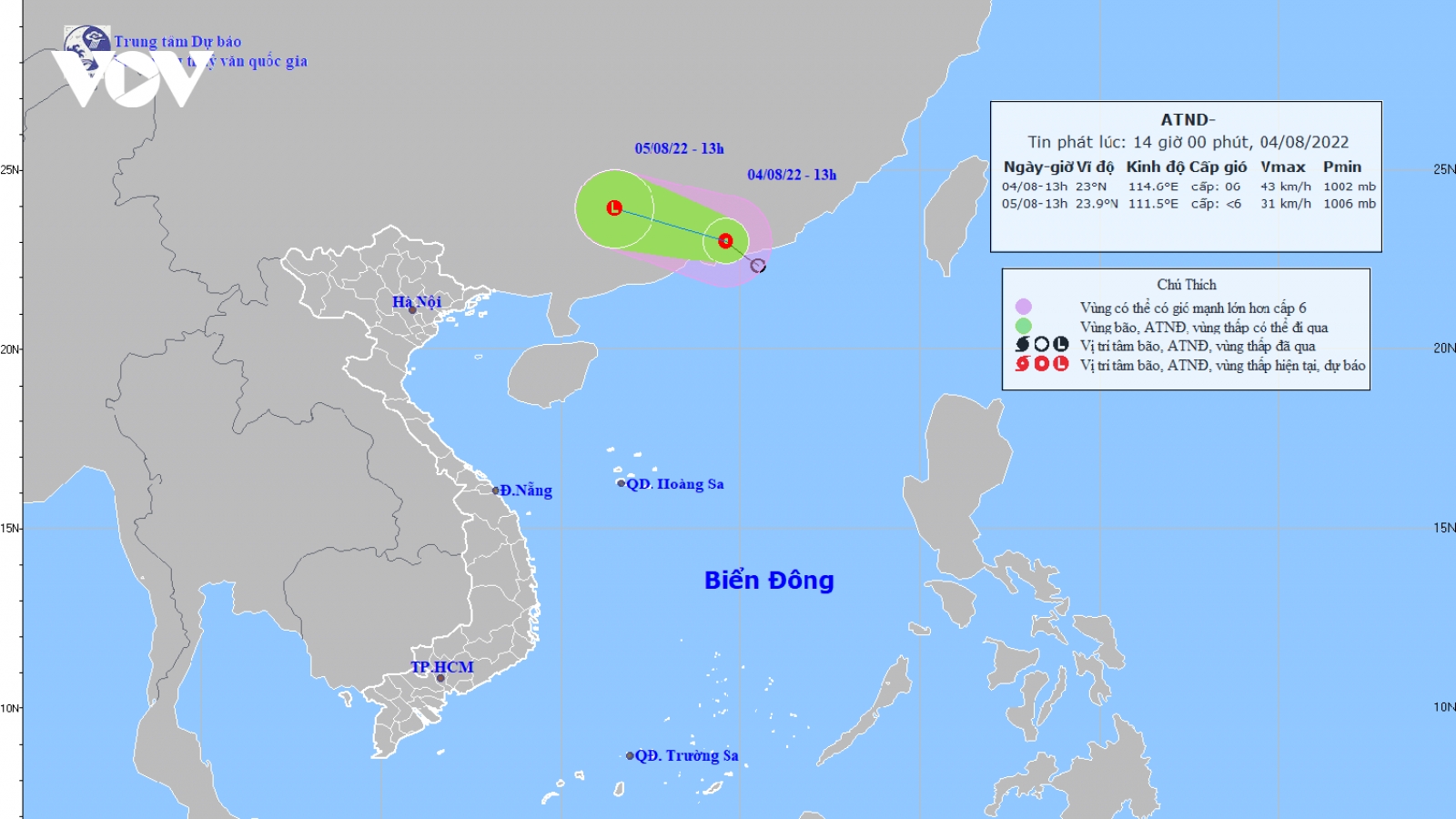 Áp thấp nhiệt đới đổ bộ vào Quảng Đông (Trung Quốc)